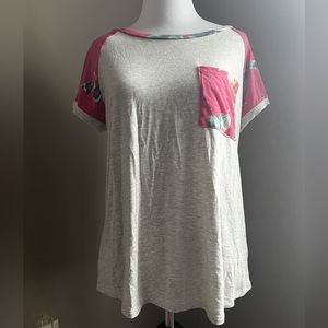 Boutique baseball style tee shirt